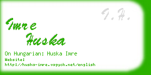 imre huska business card